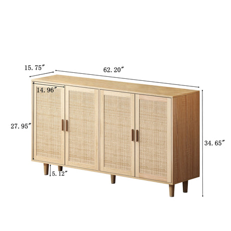 Elegant Rattan Storage Cabinet - OROA