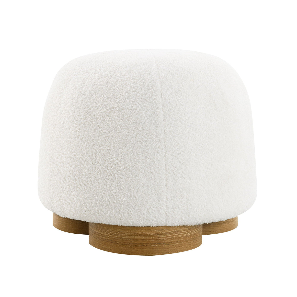 Soft Teddy Fabric Upholstered Ottoman - OROA