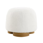 Soft Teddy Fabric Upholstered Ottoman - OROA