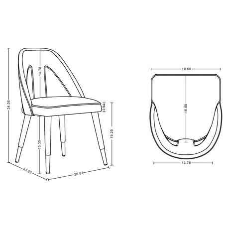 Nedia Contemporary Dining Chair - OROA