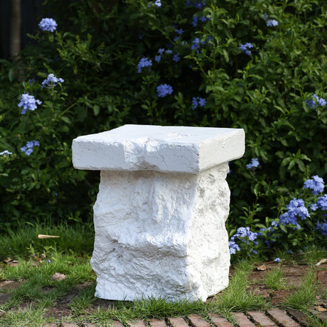 Minimalist Patio Side table White - OROA