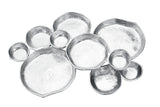 Cluster of 10 Round Serving Bowls Silver Clusters Decorative Tray