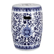 blue outdoor stool ceramic