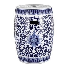 blue outdoor stool ceramic