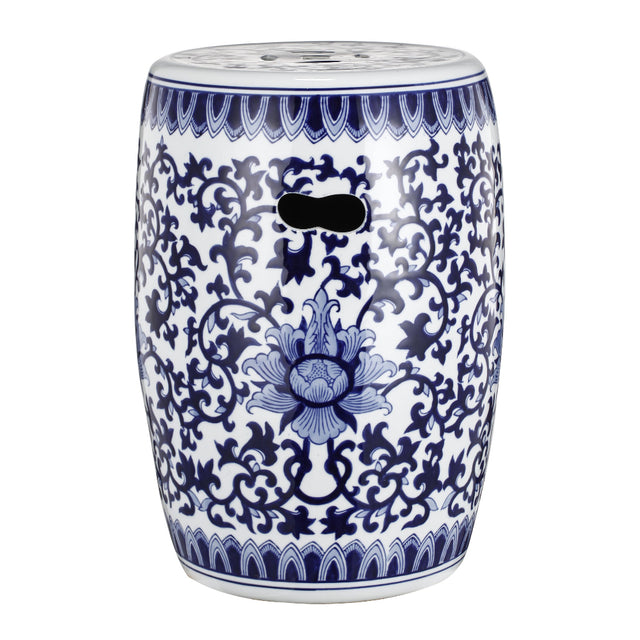 blue outdoor stool ceramic