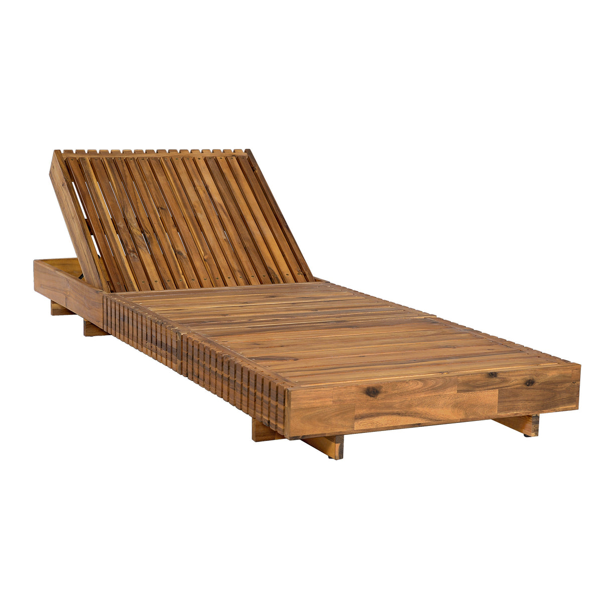 Lounge Chaise Set, Acacia Solid Wood - OROA