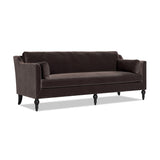 Josephine Modern Upholstered Sofa with Solid Wood Legs, Deep Brown Performance Velvet - OROA Modern Furniture