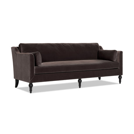 Josephine Modern Upholstered Sofa with Solid Wood Legs, Deep Brown Performance Velvet - OROA Modern Furniture