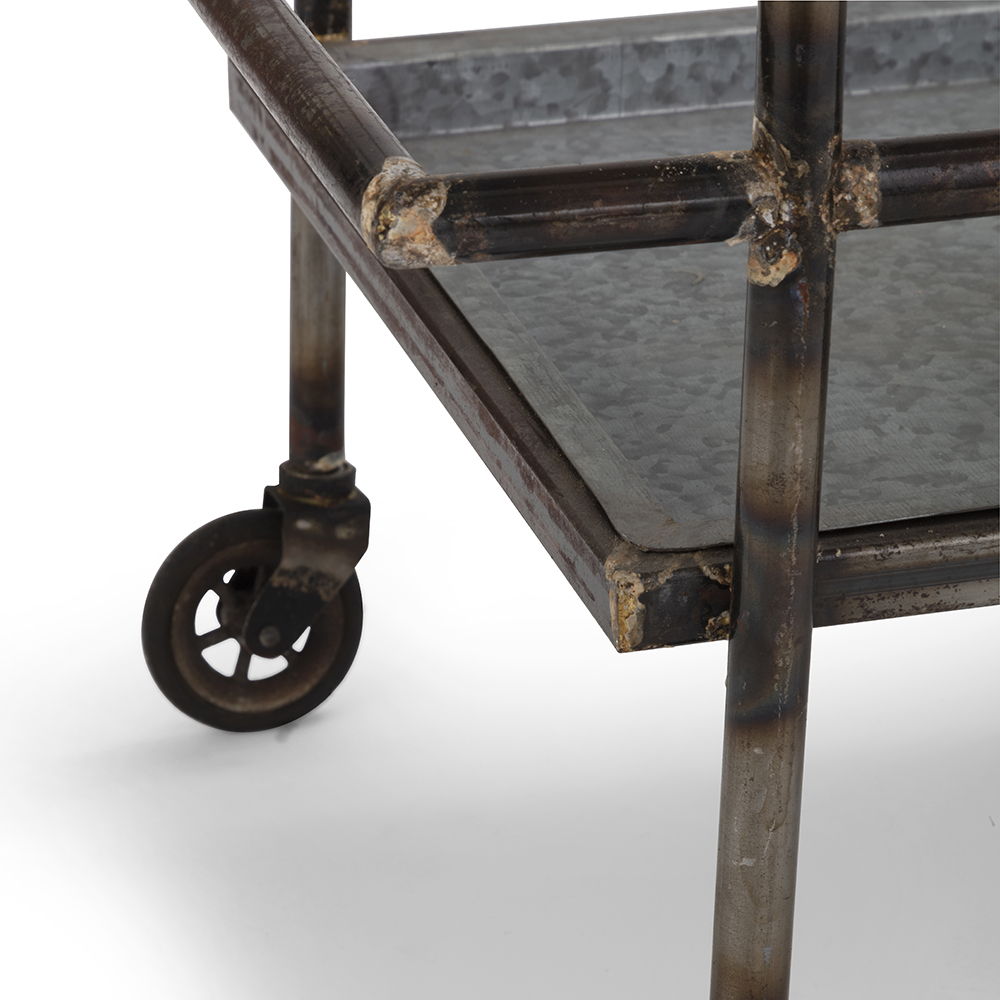 Industrial Gray Bar Cart - OROA