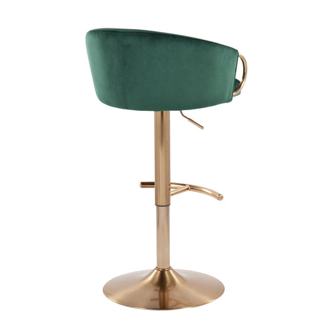 Glam Adjustable Bar Stool (S/2) - Claire
