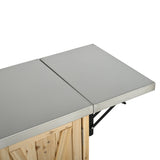 Foldable Outdoor Kitchen Island Patio Kitchen Island - Wood