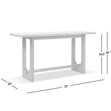 Turnkey Modern Trestle Console Table, Antique Natural Brown Reclaimed Pine - OROA Modern Furniture