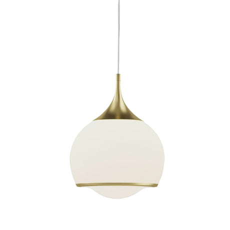 Gold Glass Integrated LED Pendant Light — full pendant view