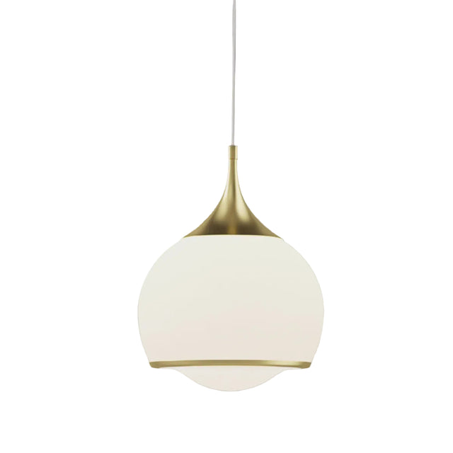 Gold Glass Integrated LED Pendant Light — full pendant view