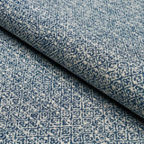 Sarong Weave Pillow Cover in Indigo Blue, Schumacher Textiles