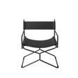 black folding chair leather