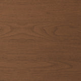 Walnut Round Coffee Table with Hidden Drawer | OROA