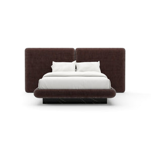   Dark Taupe 2-Panel Bed | Oroa.com