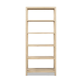 Ellis Reclaimed Pine 5-Shelf Open Frame Bookcase, Light Natural Cerused - OROA Online Furniture