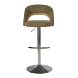 Sage Green Whitewashed Adjustable Swivel Bar Stools Set of 2 – OROA, view 7