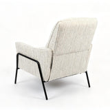 Riva Striped Accent Chair in Grey | OROA