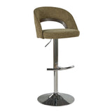 Sage Green Walnut Adjustable Swivel Bar Stools Set of 2 – OROA, view 1