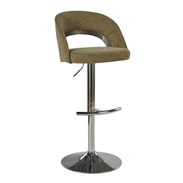 Sage Green Walnut Adjustable Swivel Bar Stools Set of 2 – OROA, view 1