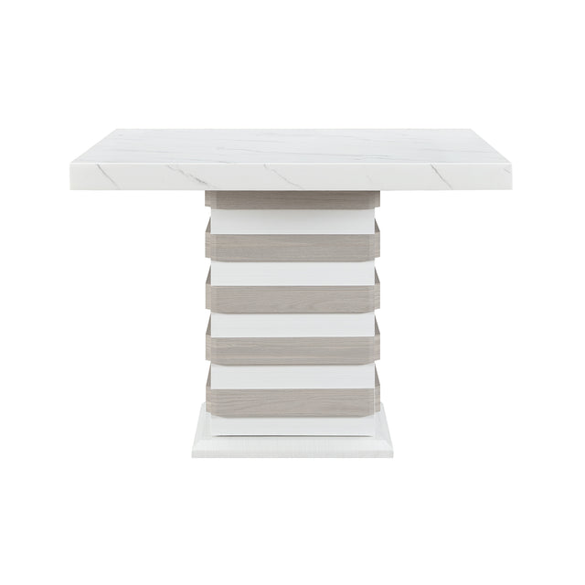 White and Natural Finish Bar Table by Catchy – OROA