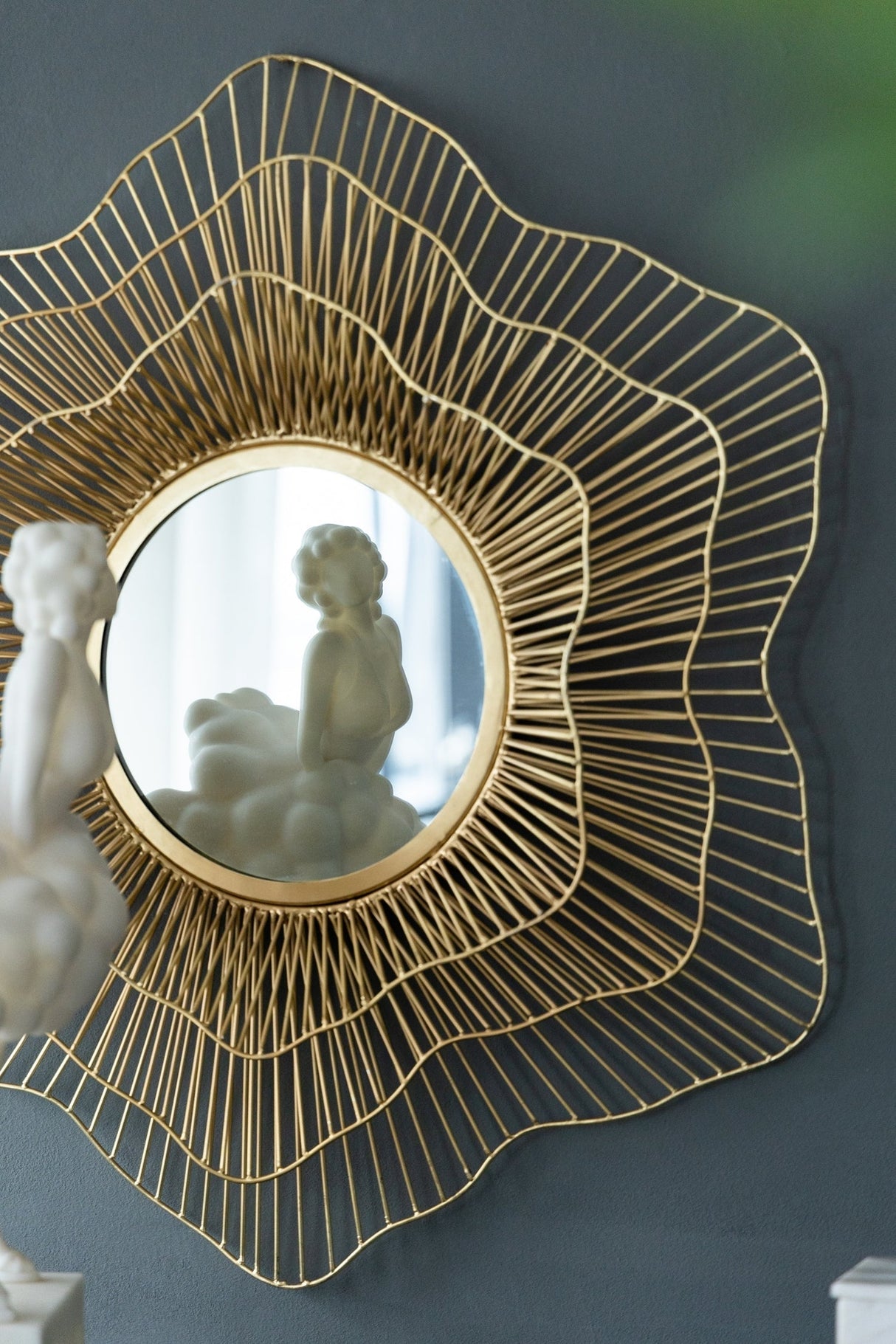Metal Starburst Wall Mirror - OROA