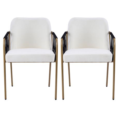 Modern Glam Upholstered Dining Chairs (S/2) - OROA