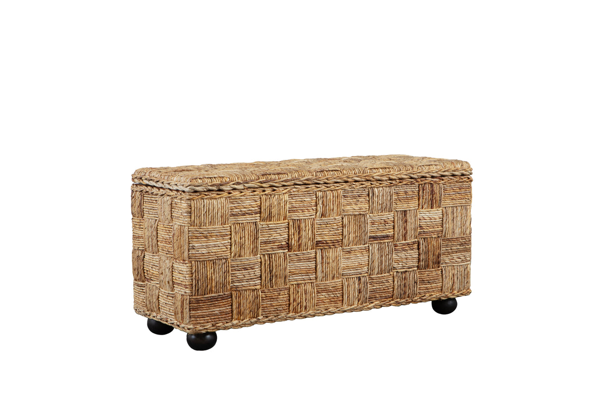 Natural Rattan Lift Top Storage Trunk – OROA, view 9