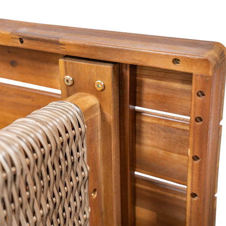 Outdoor Acacia Teak Wood Bench | OROA