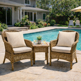 Outdoor Throw Pillows, Waterproof & Fade-Resistant Patio Cushions (S/2)