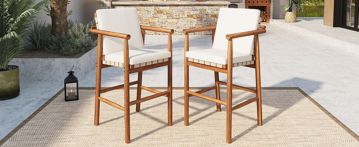 Outdoor Counter Bar Stools (S/2) - Natural