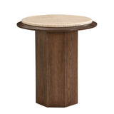 Kasha Walnut Side Table - Round