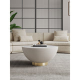 Stylish Coffee Table Round - Gold Base