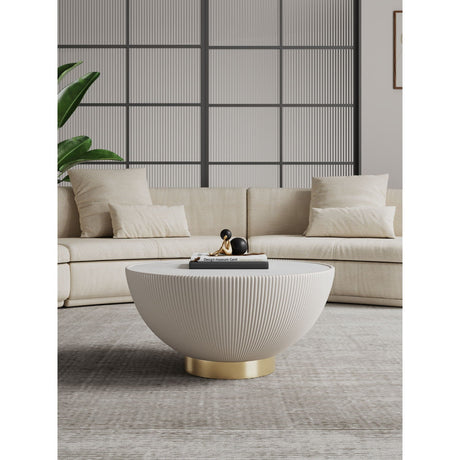 Stylish Coffee Table Round - Gold Base