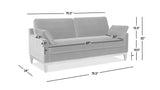 Pasadena Modern Farmhouse Sofa, Flax White Linen - OROA Modern Furniture