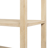 Ellis Reclaimed Pine 5-Shelf Open Frame Bookcase, Light Natural Cerused - OROA Online Furniture
