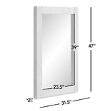 Langford Solid Reclaimed Elm Wall Mirror, Heritage Light Natural Brown - OROA Modern Furniture