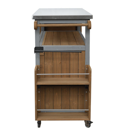 Foldable Outdoor Kitchen Island Cart - Cathy