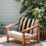 Outdoor Throw Pillows Stripe, Patio Cushions (S/2)