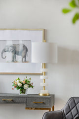 Marble Table Lamp Vintage Charm - OROA
