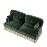 Green Chenille Tassel Loveseat – OROA, view 4