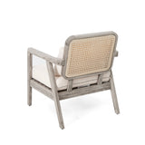 Outdoor Acacia Wood Patio Club Chairs with Cushions (S/2)