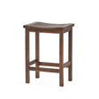Mahogany Brown Acacia Outdoor Counter Stools Set of 2 – OROA, view 1