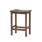 Mahogany Brown Acacia Outdoor Counter Stools Set of 2 – OROA, view 1