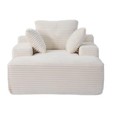 Oversized Chaise Lounge Chair White Summer - OROA