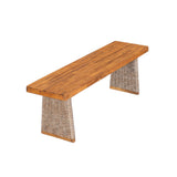 Outdoor Acacia Teak Wood Bench - OROA