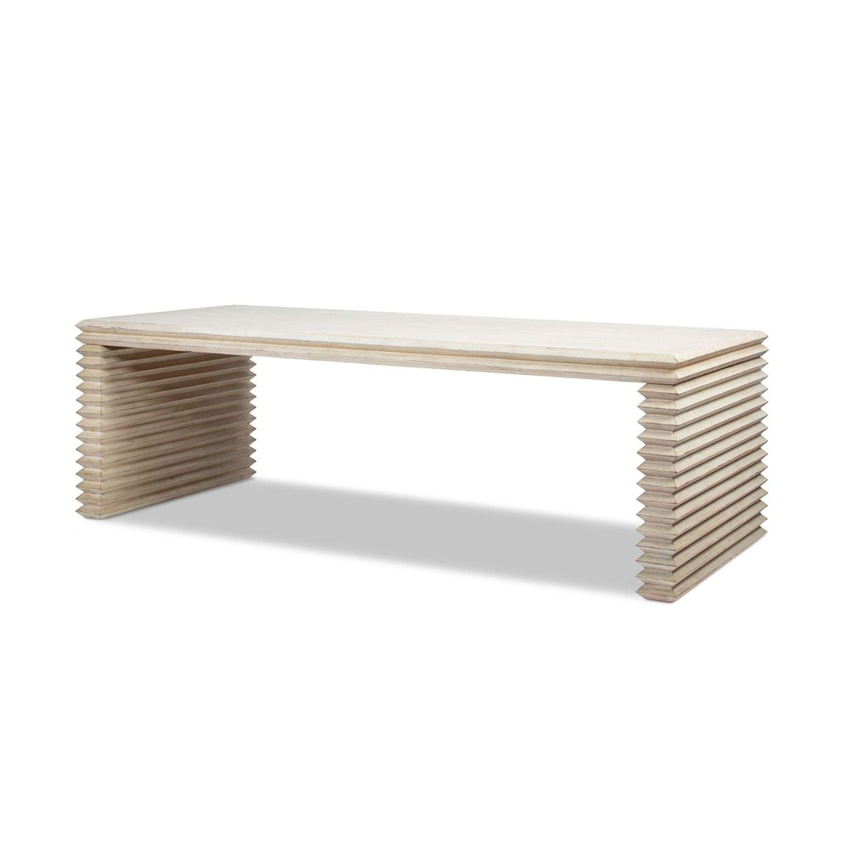 Geometric Waterfall Dining Table -  Reclaimed Wood - OROA